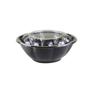 Black Diamond Salad Bowls + Clear Lids