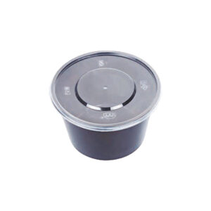Black Microwavable Round Cont + Lids