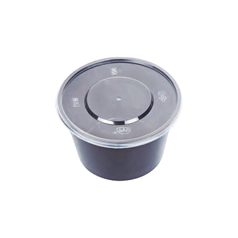 Black Microwavable Round Cont + Lids