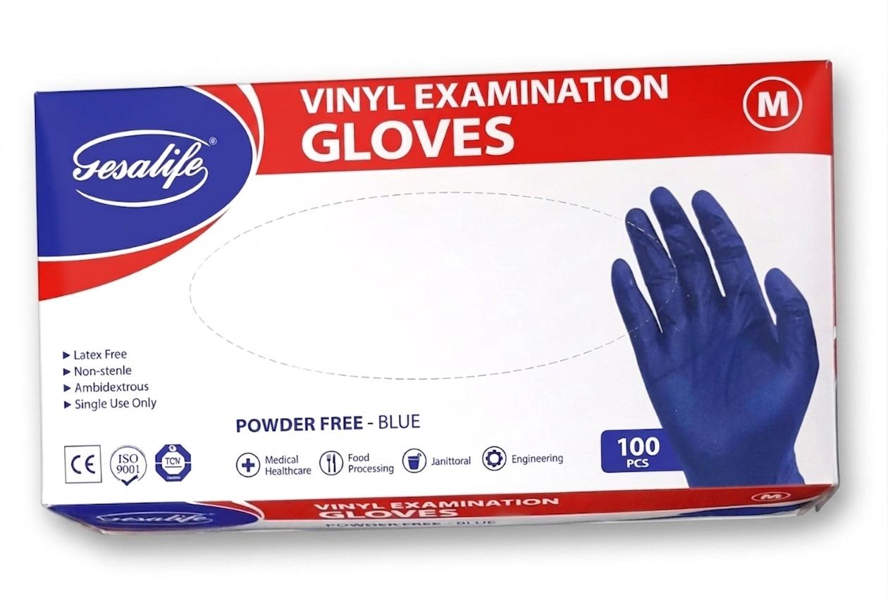 Vinyl Gloves – Blue
