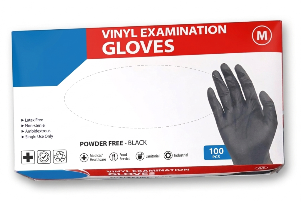 Vinyl Gloves – Black